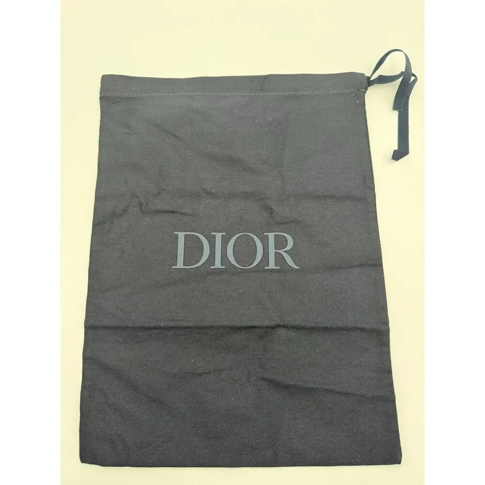 Authentic Christian Dior Homme Black Cotton Drawstring Dust Bag Pouch